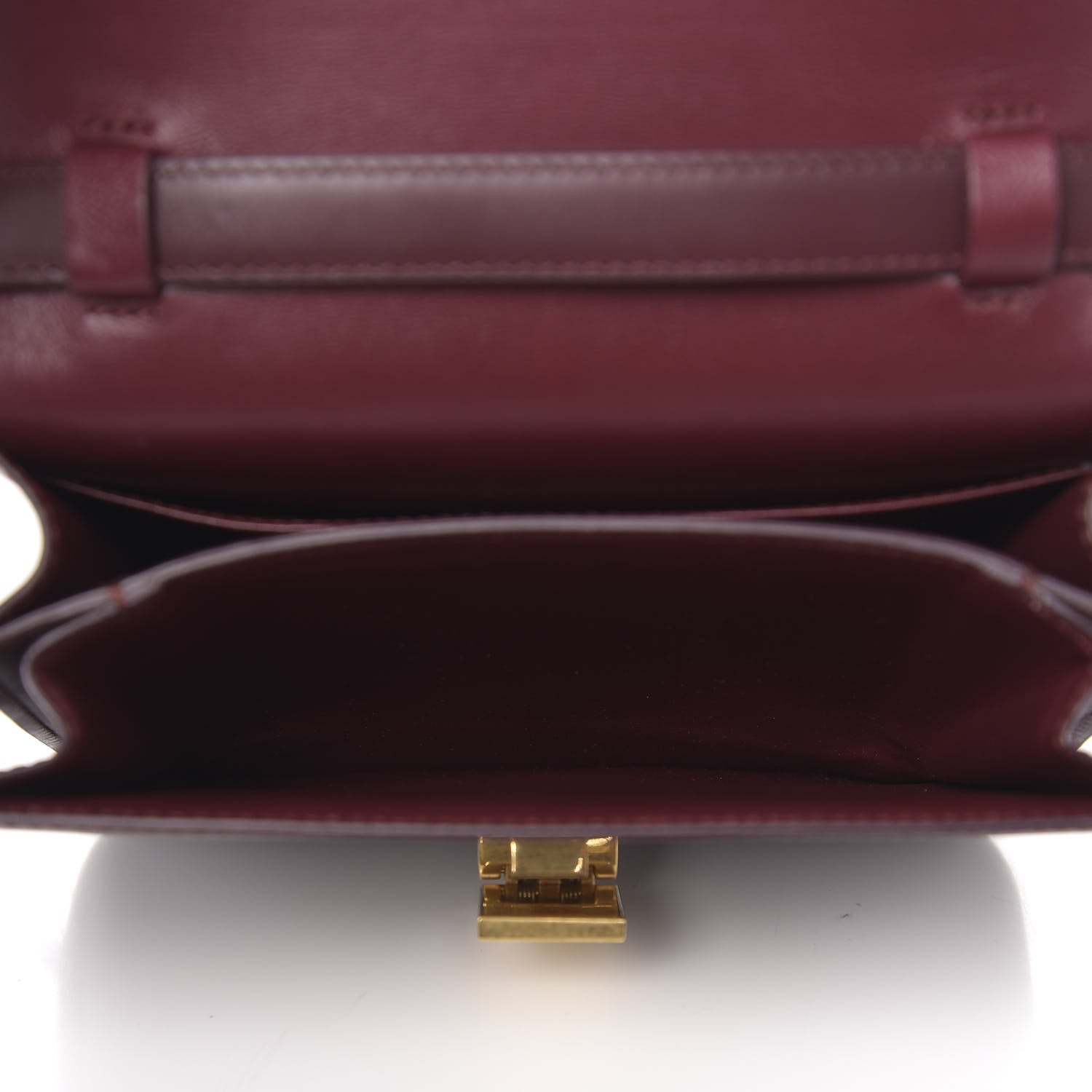 Celine Box Calfskin Teen Classic Box Flap Bag Burgundy 5 of 11