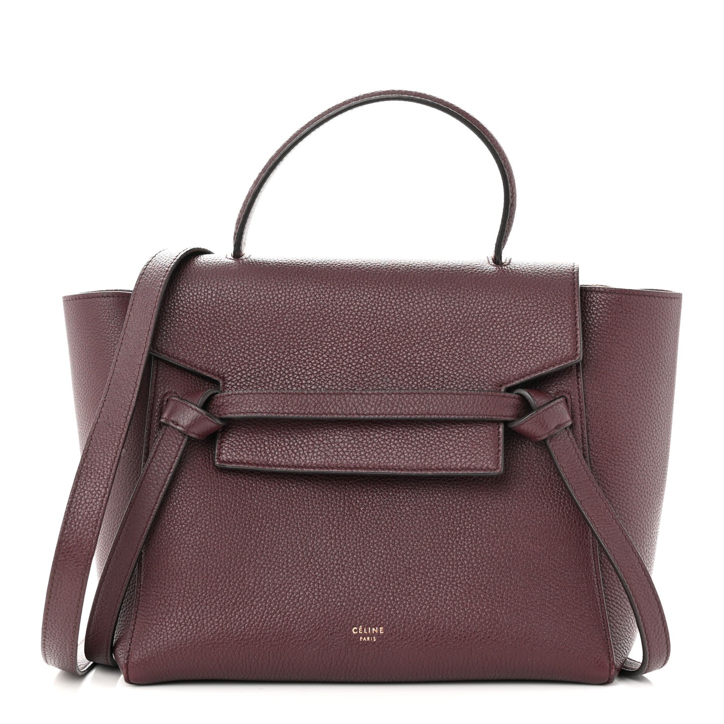 Grained Calfskin Micro Belt Bag Burgundy