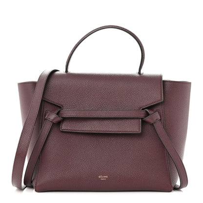 Celine Grained Calfskin Micro Belt Bag Burgundy 1 of 12