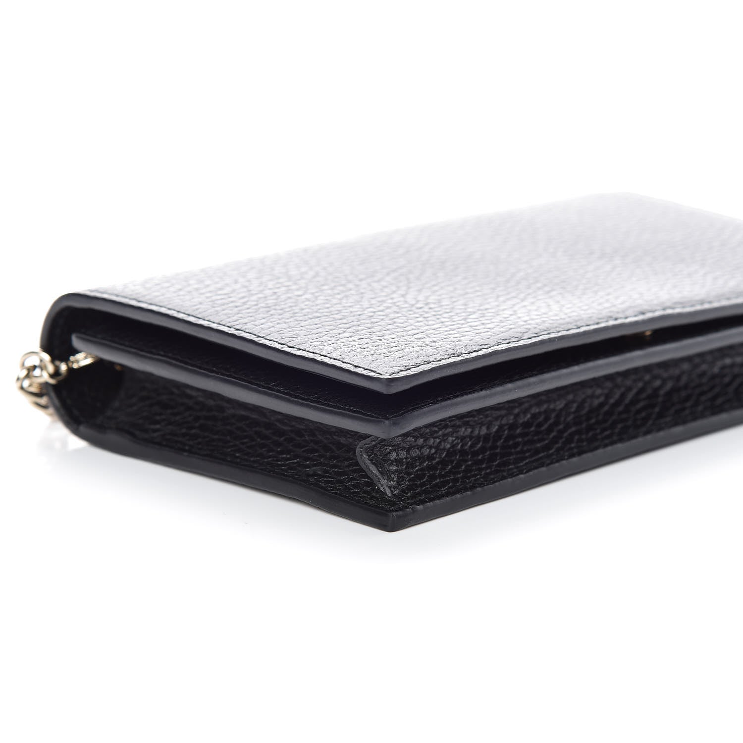 Gucci Dollar Calfskin Medium Betty Chain Wallet Black 5 of 10