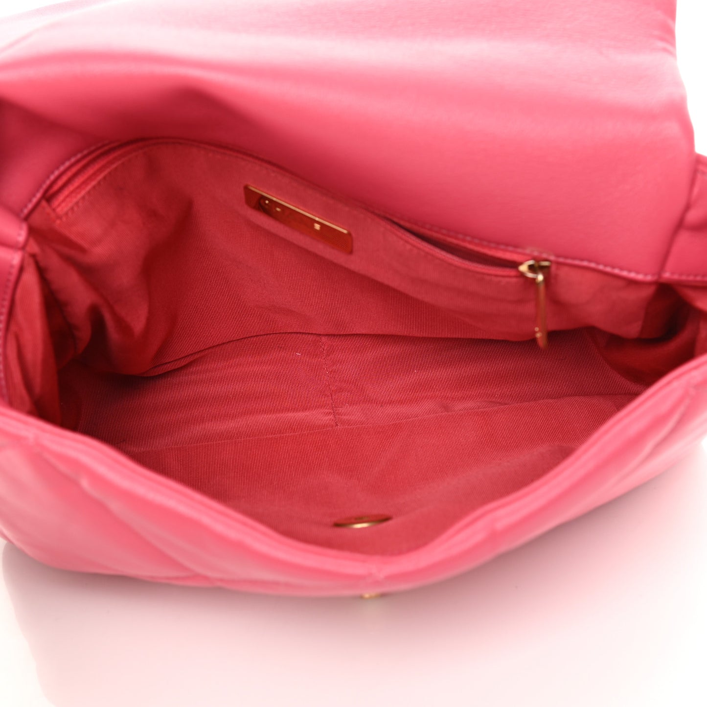 Goatskin Quilted Large Chanel 19 Flap Dark Pink