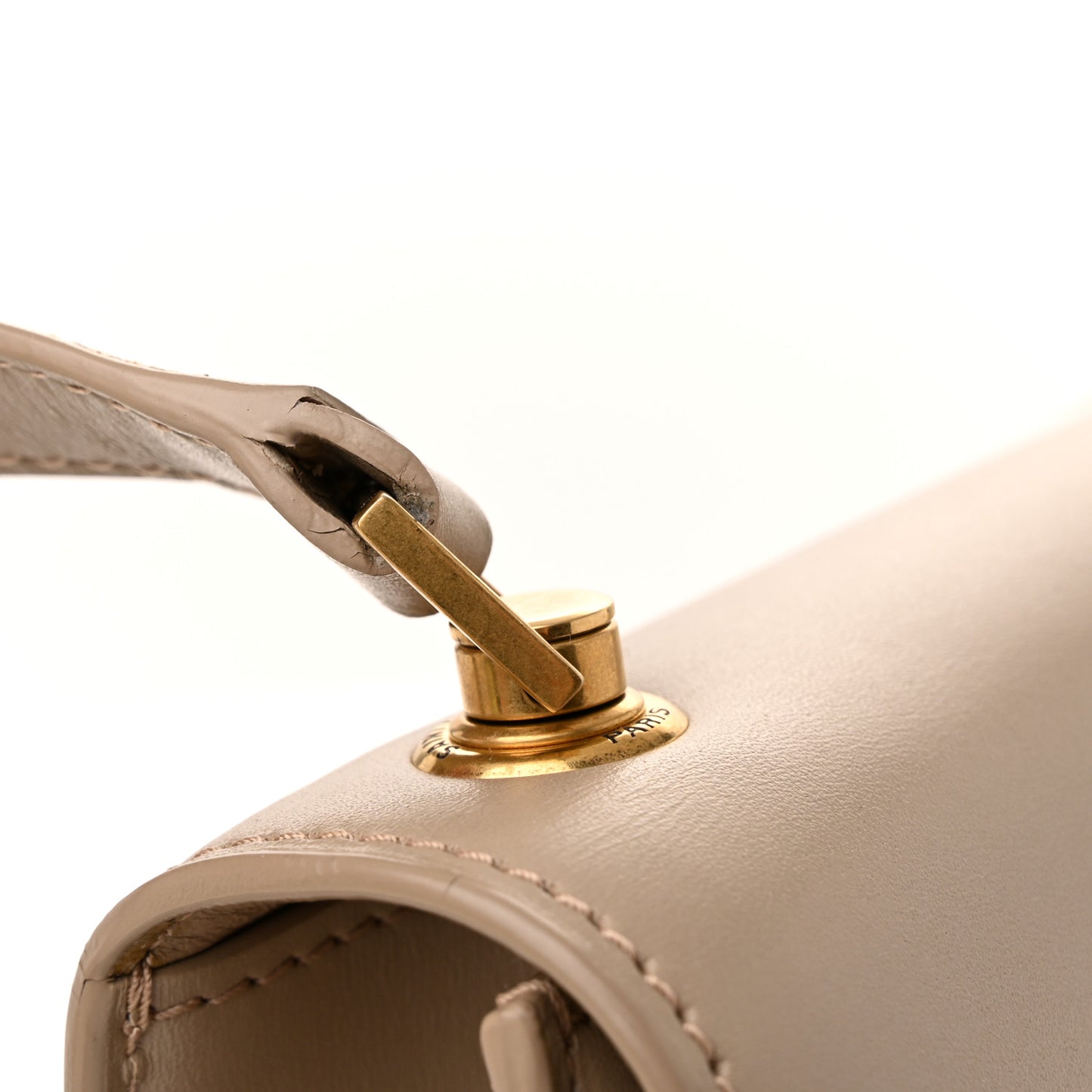 Smooth Calfskin Le Carre Satchel Dark Beige