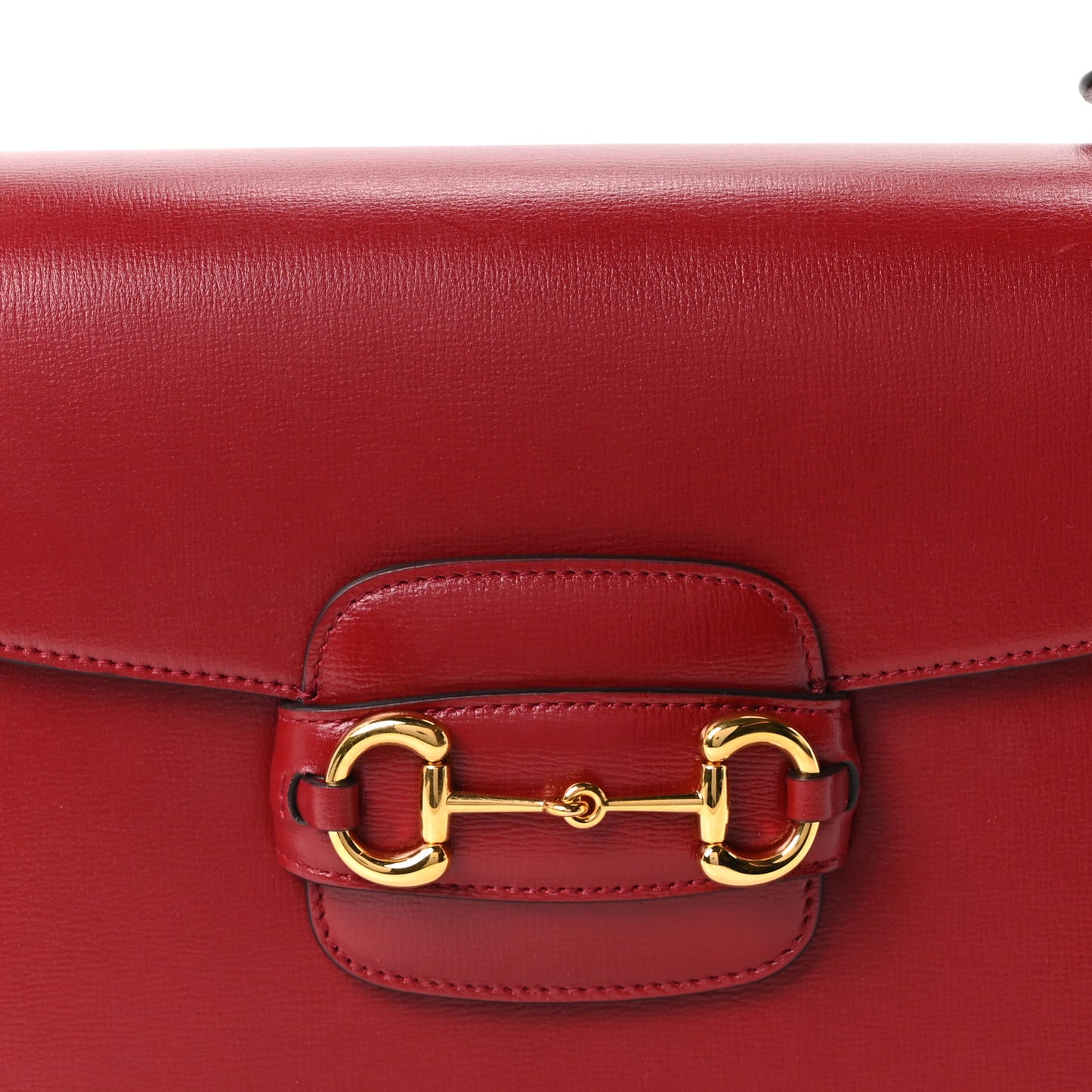 Arabella Calfskin Horsebit 1955 Shoulder Bag Rosso Ancora