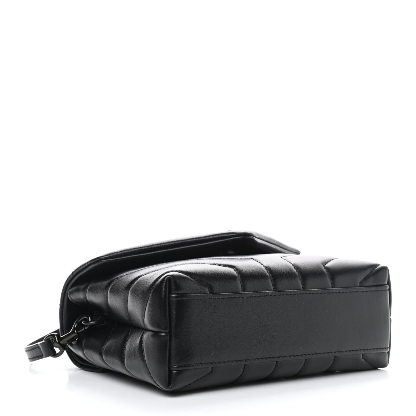 Calfskin Y Quilted Monogram Toy Loulou Crossbody Bag Black