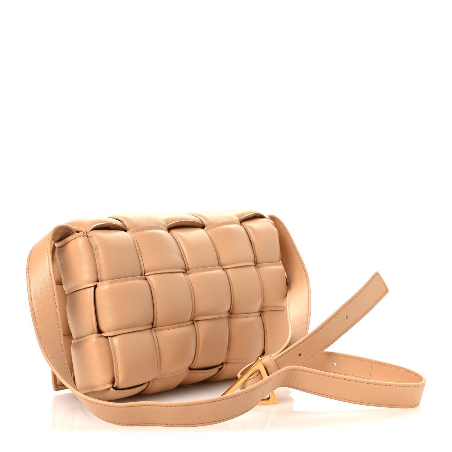 Bottega Veneta Nappa Maxi Intreccio Padded Cassette Crossbody Bag Almond 3 of 12