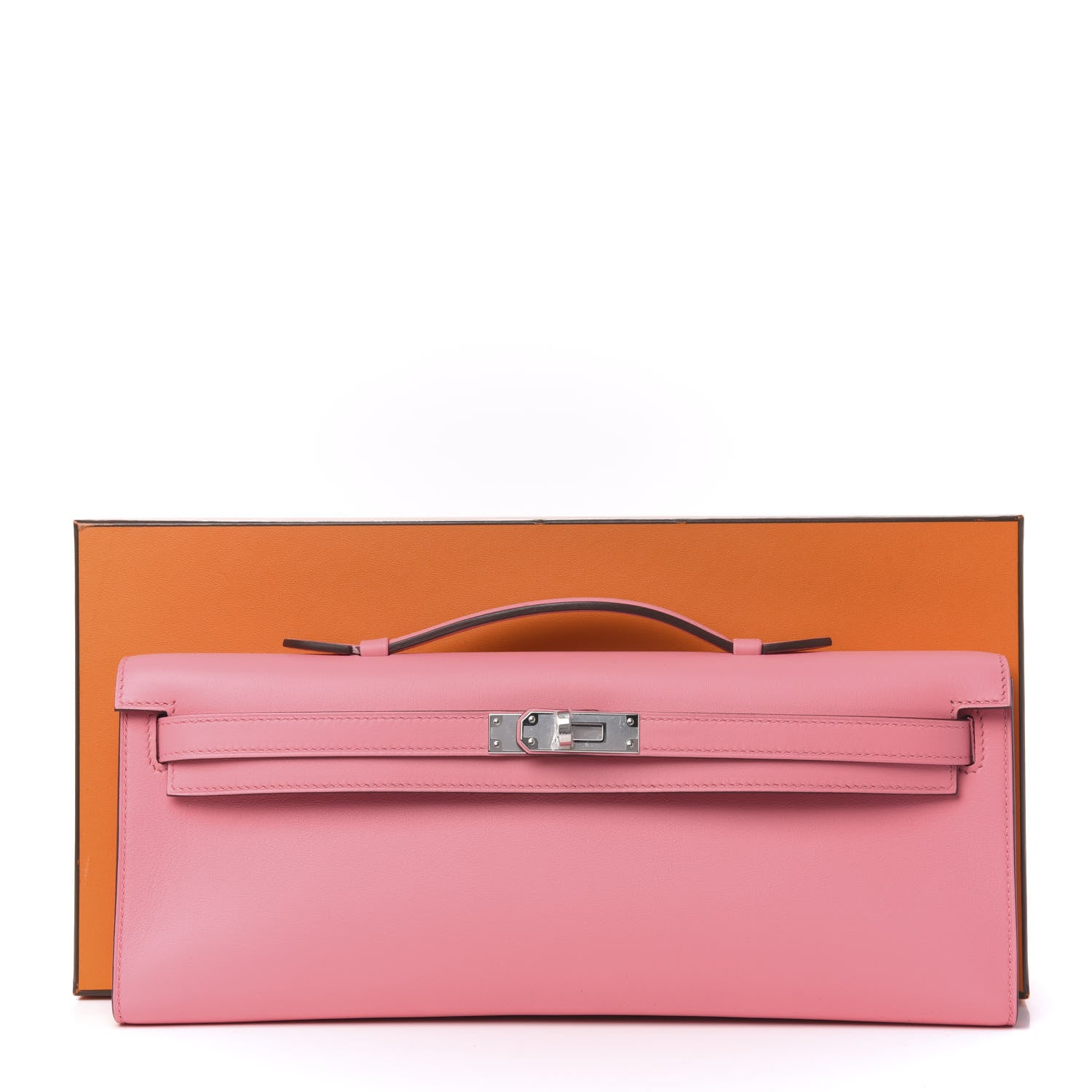 Hermes Swift Kelly Cut Clutch Pochette Rose D'Ete 11 of 11