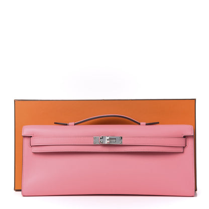 Hermes Swift Kelly Cut Clutch Pochette Rose D'Ete 11 of 11