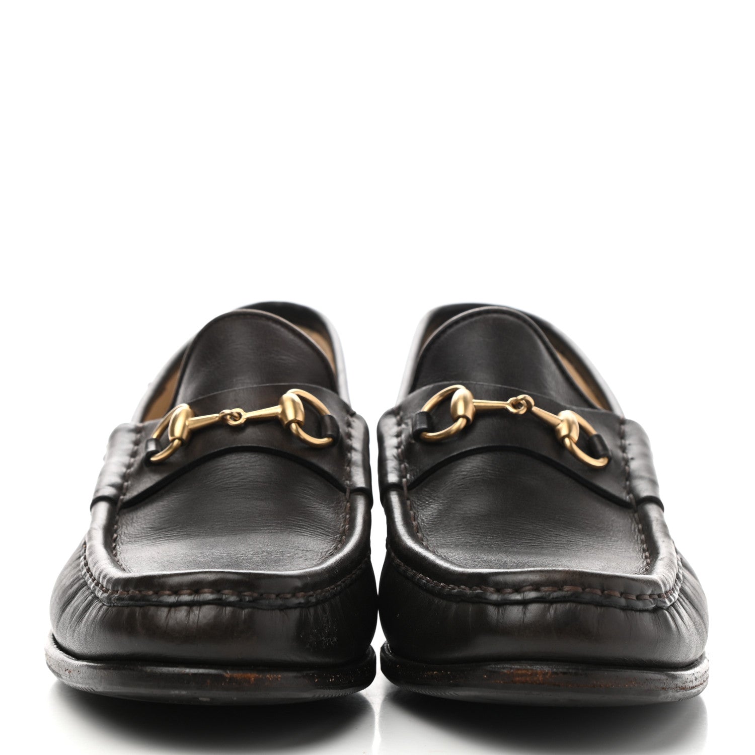 Gucci Calfskin Mens Horsebit Loafers 8.5 Marrone 2 of 9