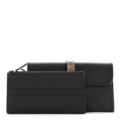 Hermes Swift Lizard Jige Touch Duo Clutch Black Ombre 2 of 7
