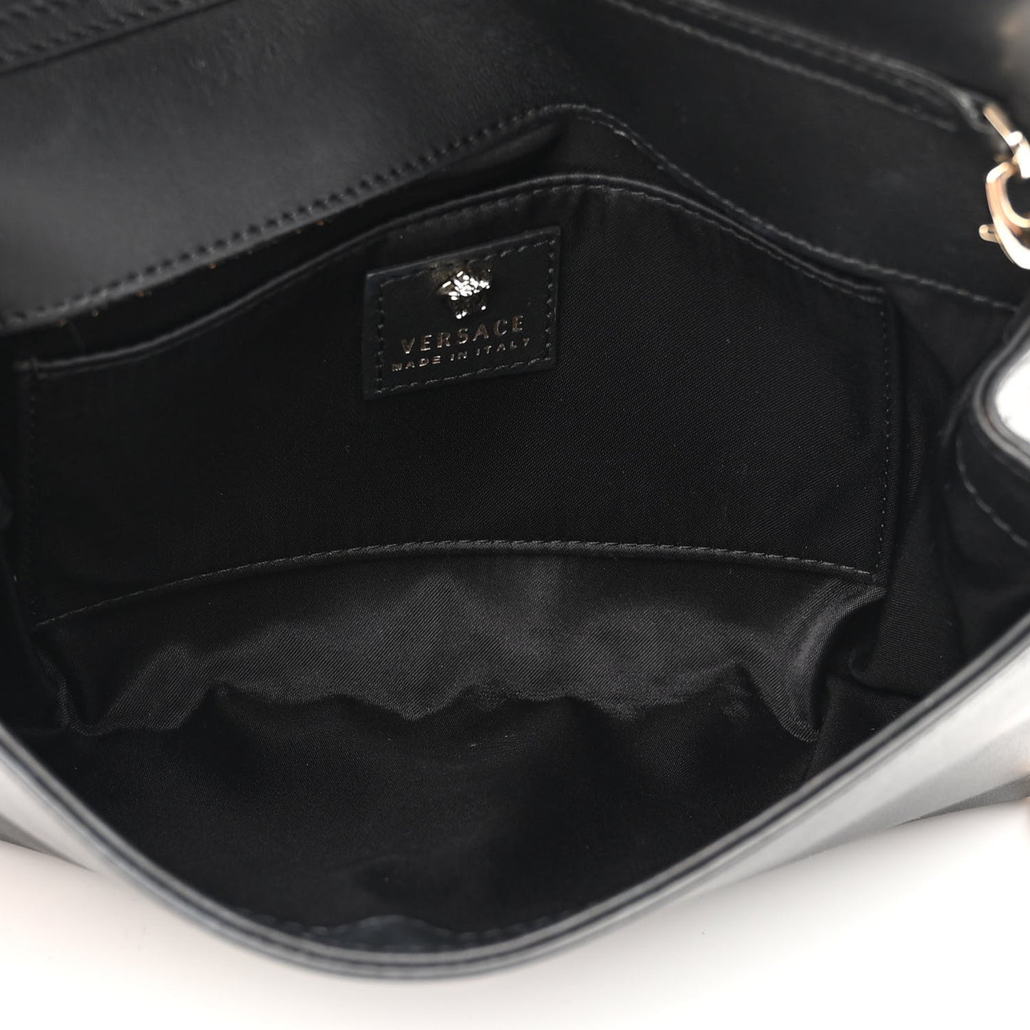 Vitello Palazzo Medusa Evening Clutch Bag Black