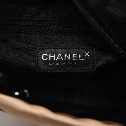 Chanel Calfskin Quilted Medium Cambon Tote Beige Black 6 of 7