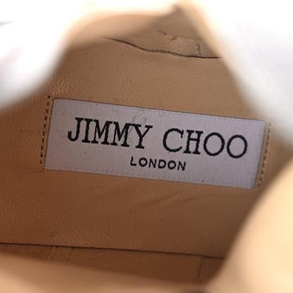 Jimmy Choo Grained Calfskin Crystal Embellished Cruz Combat Boots 37 Grey 7 of 7