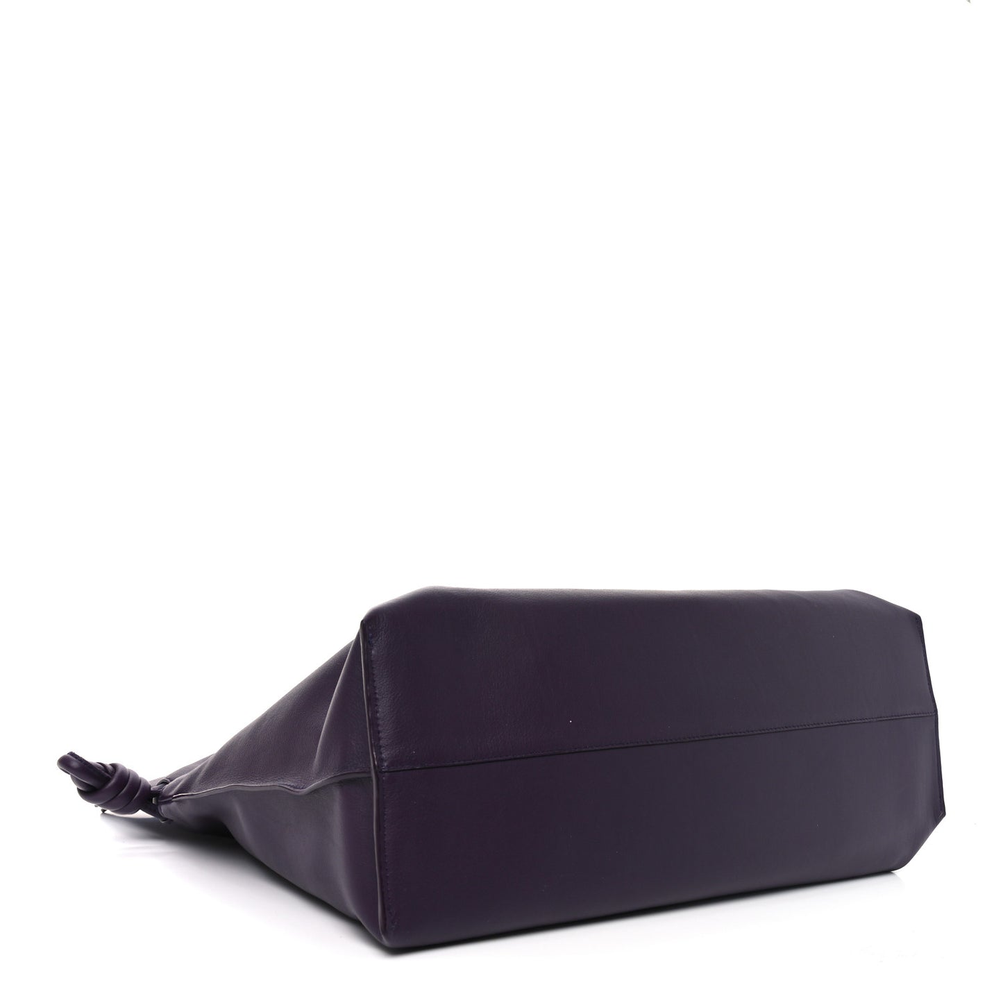 Calfskin Flamenco Knot XL Shoulder Bag Deep Aubergine