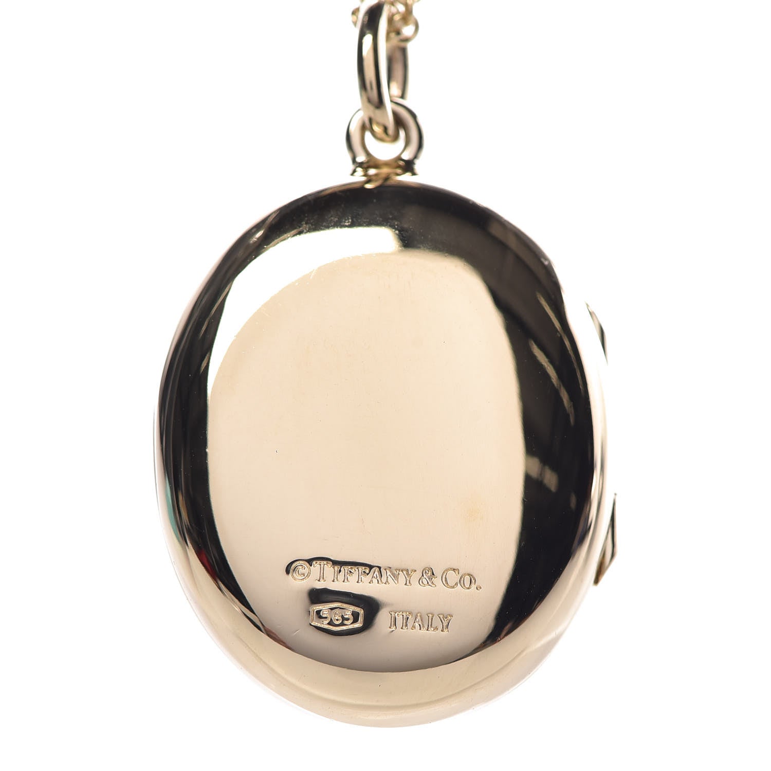 Tiffany 18K Yellow Gold Locket Pendant Necklace 5 of 9