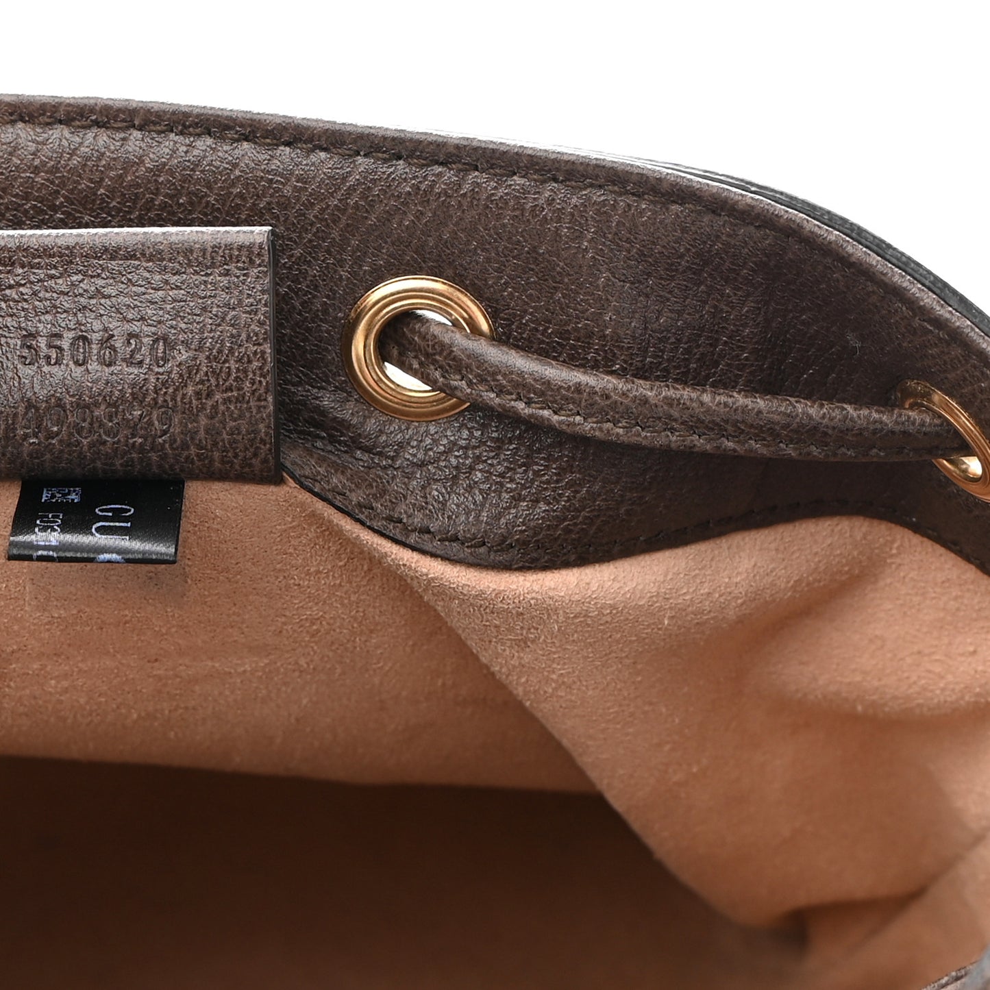 GG Supreme Monogram Web Mini Ophidia Bucket Bag Brown