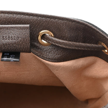 Gucci GG Supreme Monogram Web Mini Ophidia Bucket Bag Brown 7 of 10