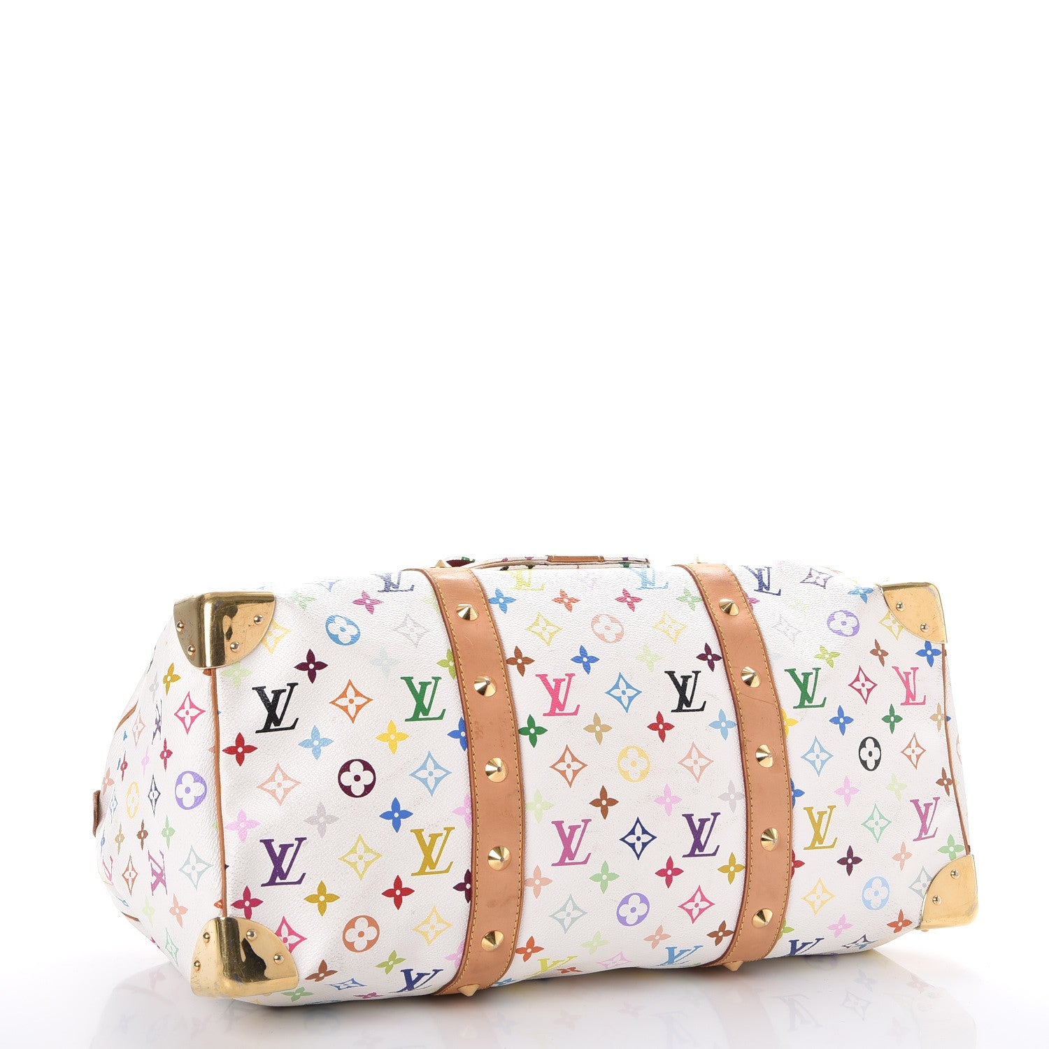 Louis Vuitton Monogram Multicolor Keepall 45 White 4 of 23