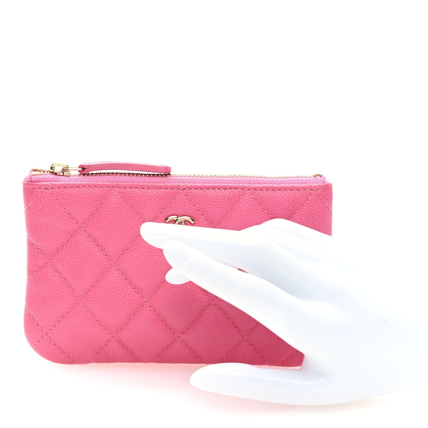 Chanel Caviar Quilted Small Cosmetic Case Pink 2 of 8