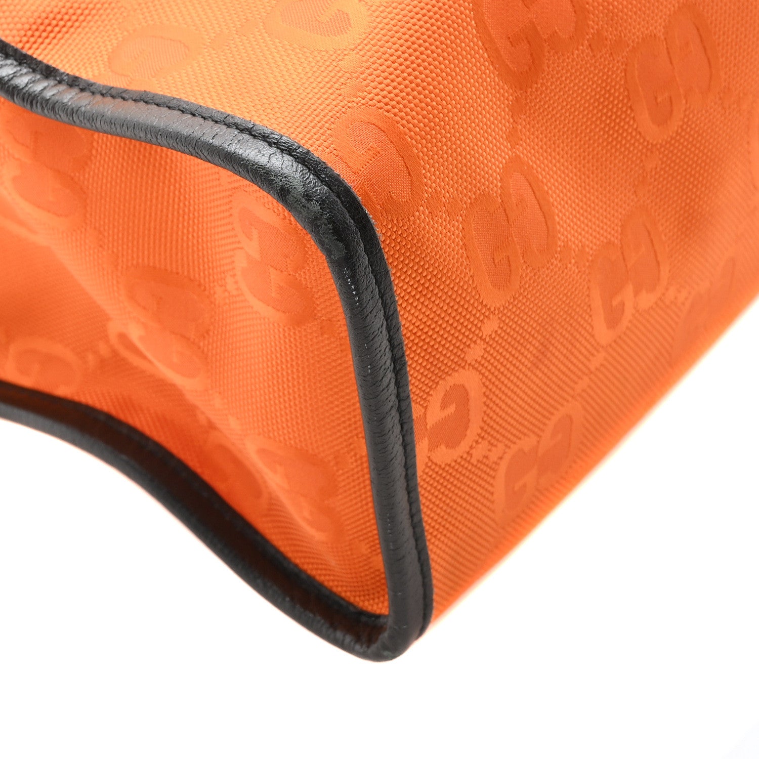Gucci Econyl Nylon Monogram Off The Grid Long Tote Bag Carrot Orange Black 9 of 10