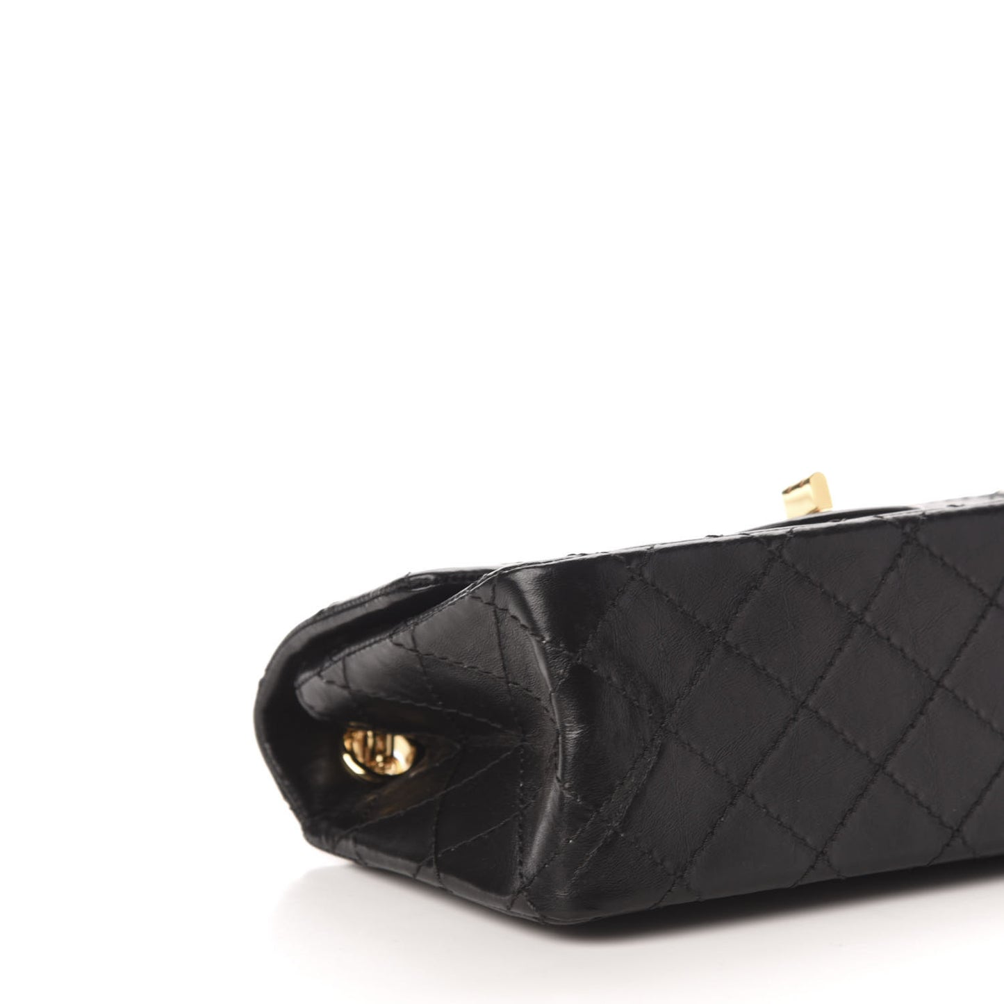 Aged Calfskin Quilted 2.55 Reissue Mini Flap Black