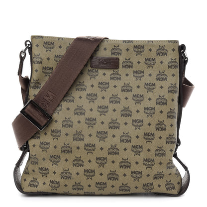 MCM Coated Canvas Messenger Bag Beige 1 of 9