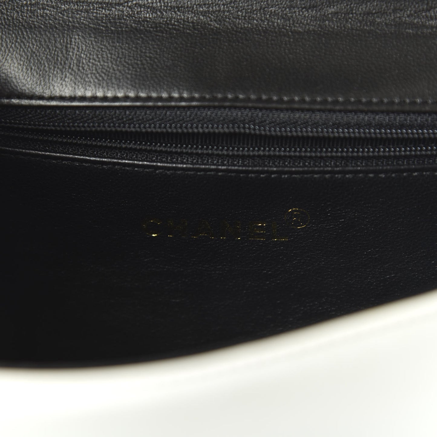 Lambskin Medium Envelope Single Flap Bag Black White