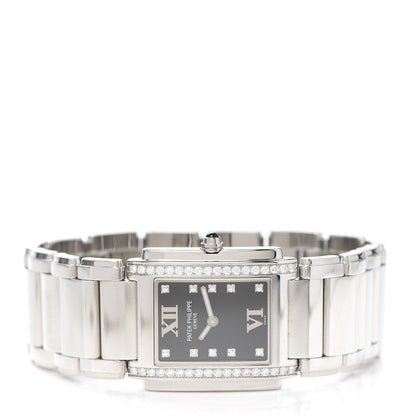 Patek Philippe Stainless Steel Diamond 25mm Twenty-4 Quartz Watch Black 4910/10A-001 2 of 7