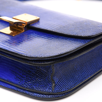 Celine Lizard Medium Classic Box Flap Bag Indigo 7 of 9