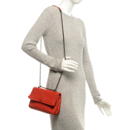 Bottega Veneta Nappa Intrecciato Baby Olimpia Shoulder Bag Vesuvio 2 of 8