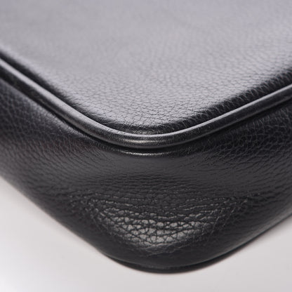 Gucci Grained Calfskin Logo Messenger Bag Black 12 of 13