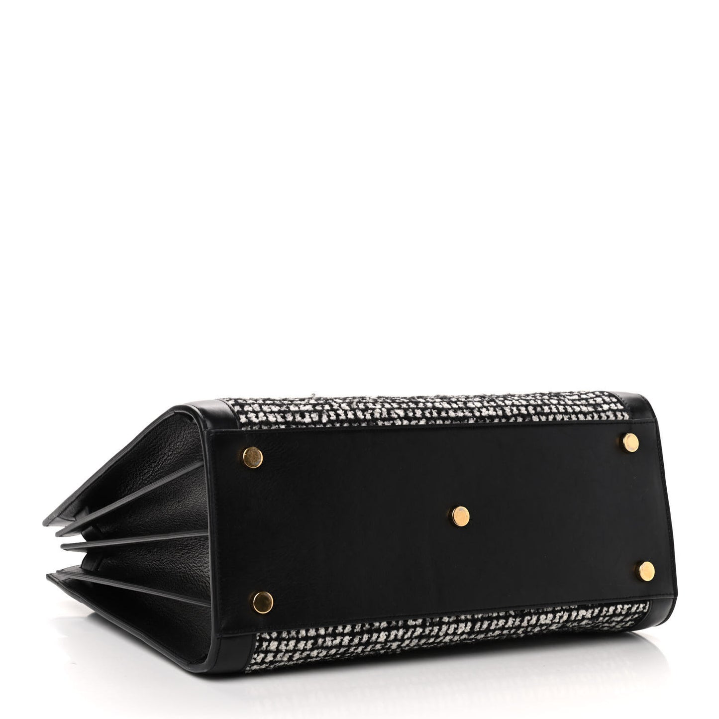 Tweed Houndstooth Small Sac De Jour Black