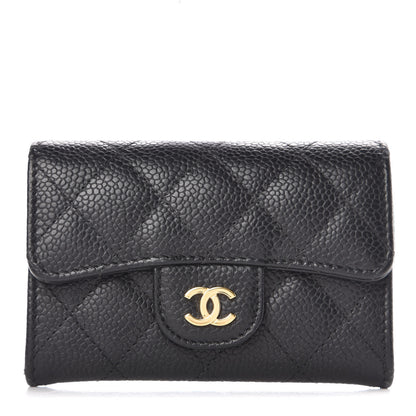 Chanel Caviar Quilted Flap Card Holder Black 1 of 9