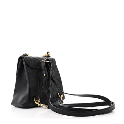 Gucci Guccissima Signature Padlock Backpack Black 3 of 10