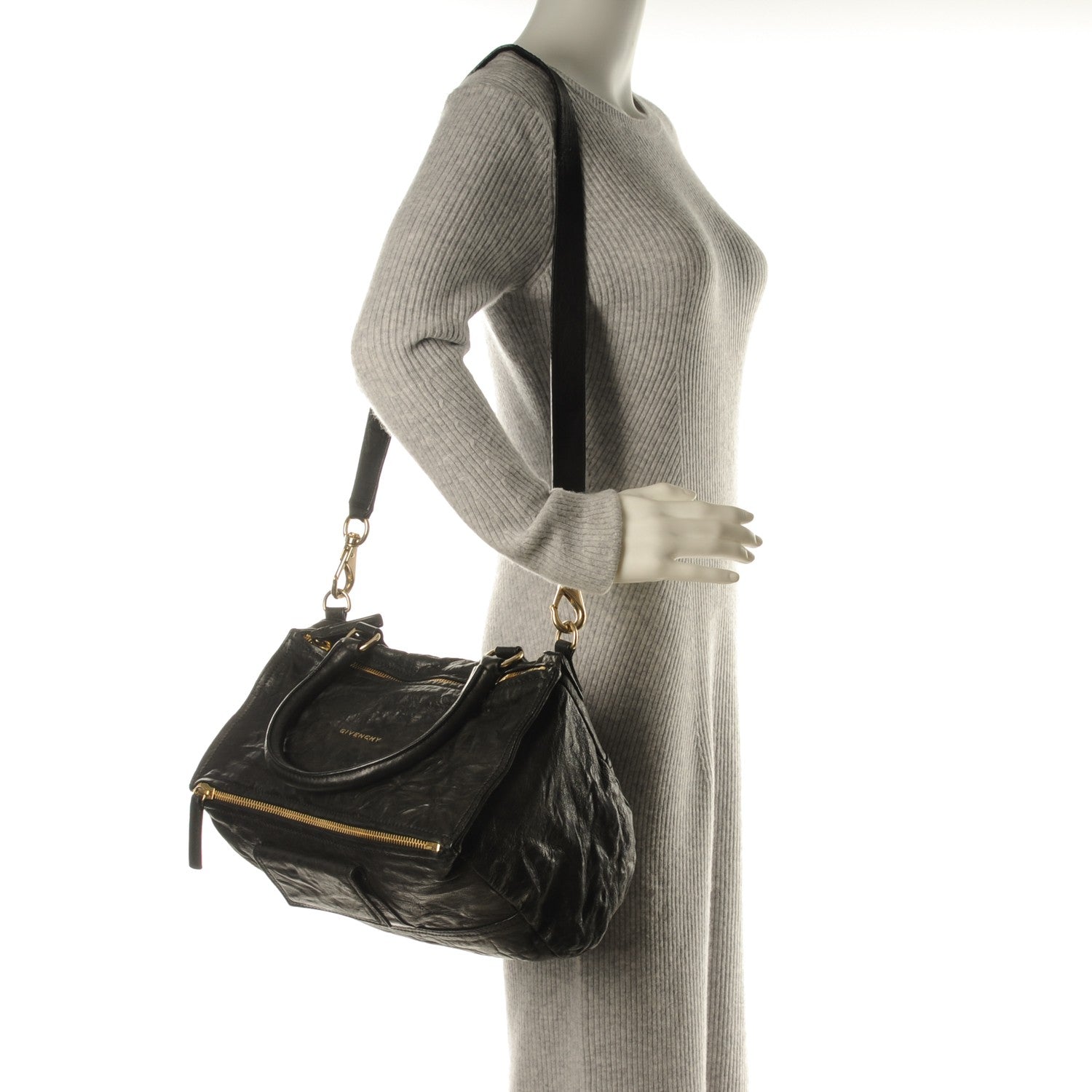 Givenchy Tumbled Sheepskin Small Pandora Black 2 of 8