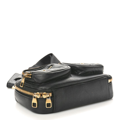 Louis Vuitton Calfskin Monogram Embossed Utility Crossbody Black 4 of 9