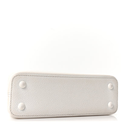 Louis Vuitton Taurillon Capucines East West Mini Optic White 3 of 8