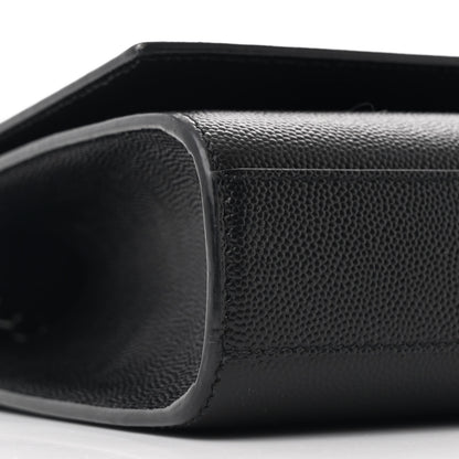 Saint Laurent Grain De Poudre Medium Classic Monogram Monochrome Kate Satchel Black 9 of 10