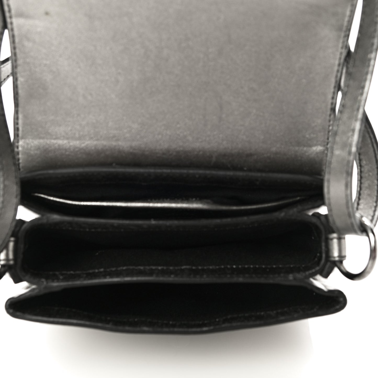 Metallic Small Twin Skull Chain Crossbody Antique Silver