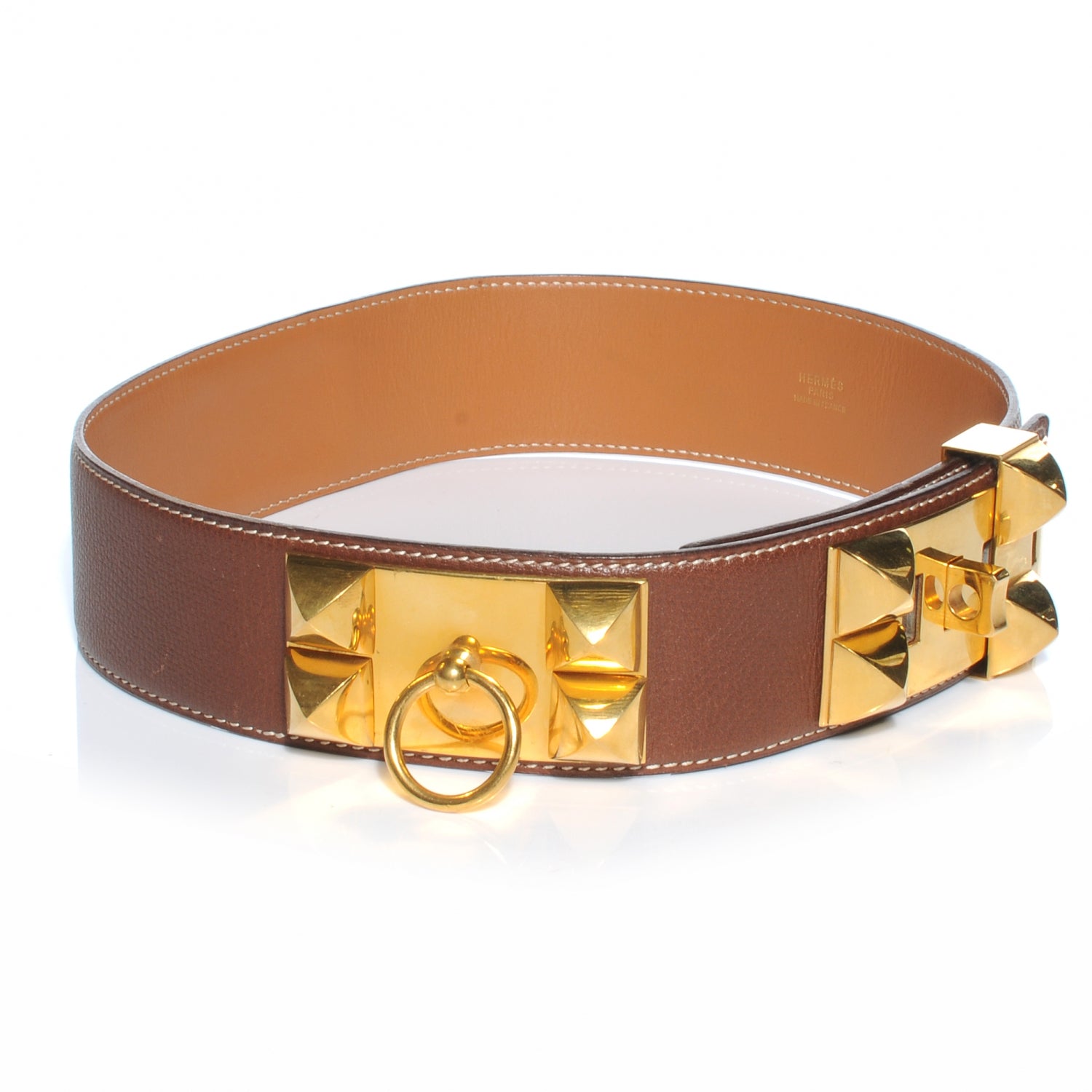 Hermes Courchevel Collier De Chien Belt Gold 65 3 of 7