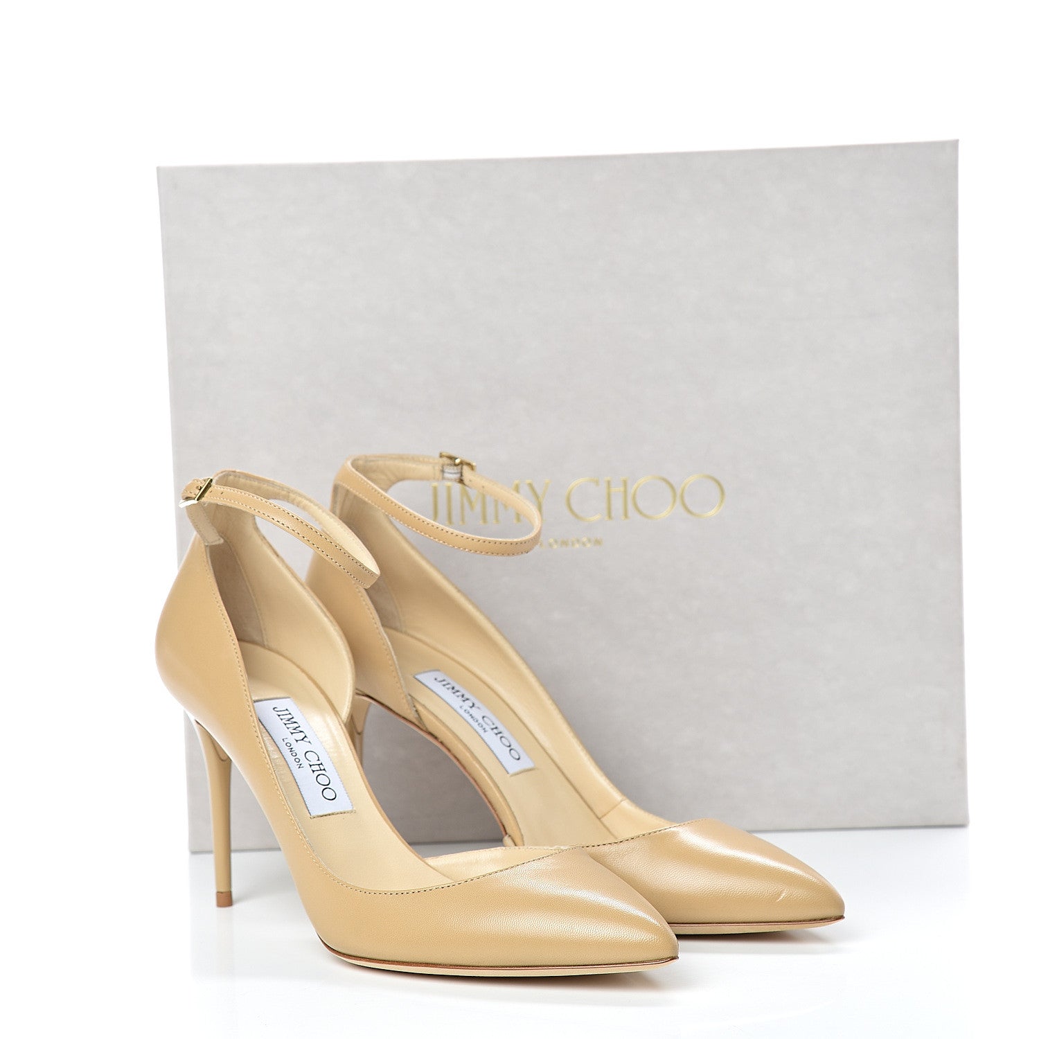 Jimmy Choo Nappa Lucy 100 Pumps 39.5 Beige 10 of 10