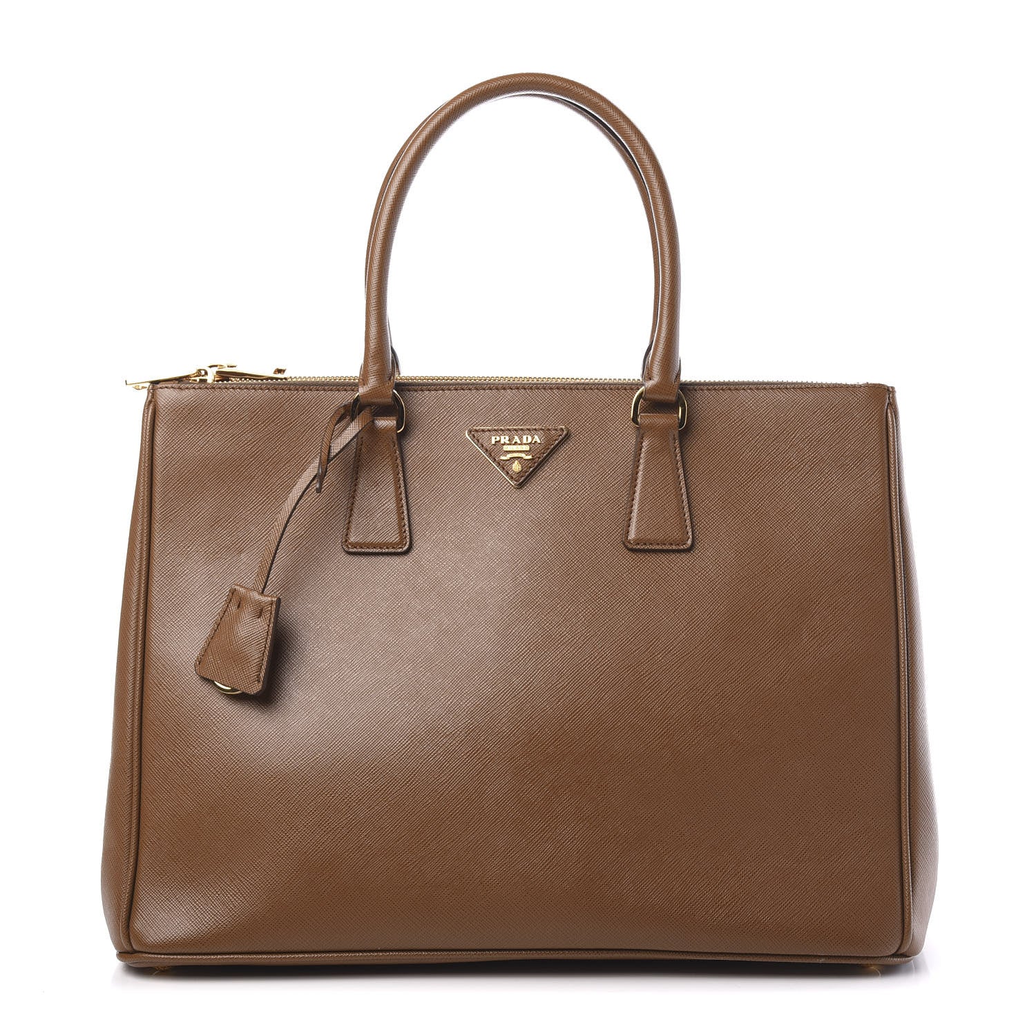Prada Saffiano Large Galleria Double Zip Tote Cannella 1 of 9