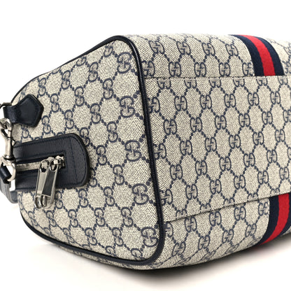 Gucci GG Supreme Monogram Web Medium Ophidia Top Handle Bag Beige Blue 10 of 11