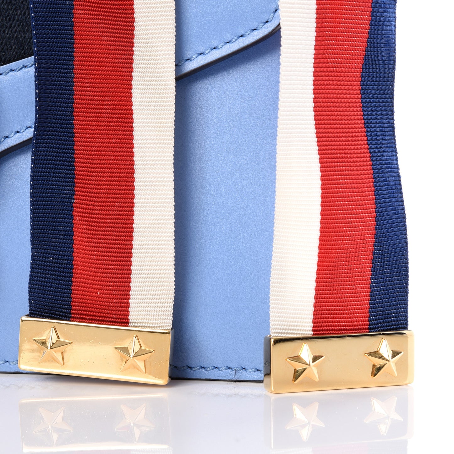 Calfskin Mini Sylvie Chain Shoulder Bag Clear Sky Blue