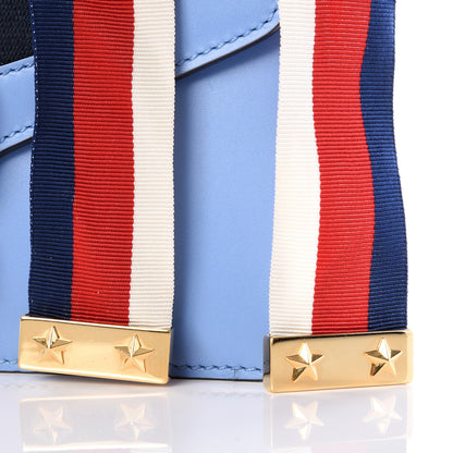 Gucci Calfskin Mini Sylvie Chain Shoulder Bag Clear Sky Blue 10 of 18