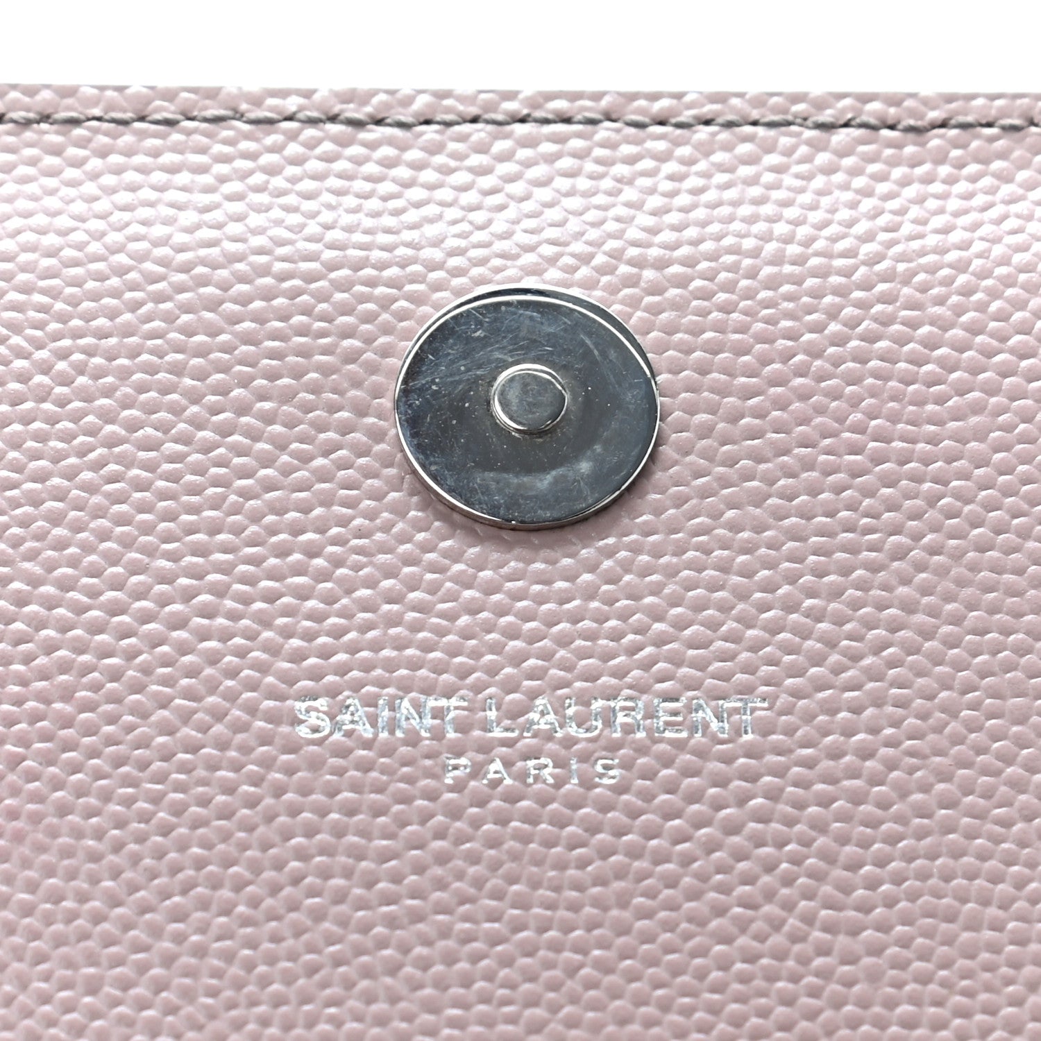 Saint Laurent Grain De Poudre Classic Kate Monogram Clutch Pale Pink 6 of 11
