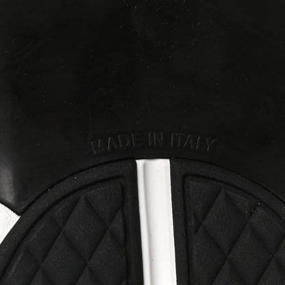 Chanel Mesh Suede Grained Calfskin Womens CC Sneakers 42 White Black 8 of 10