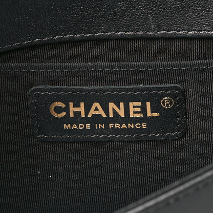 Chanel Lambskin Chevron Quilted Small Boy Flap Black 6 of 10