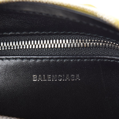 Balenciaga Shiny Day Calfskin Logo XS Triangle Duffle Jaune Black 6 of 7