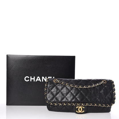 Chanel Calfskin Quilted Medium Chain Me Flap Black 8 of 8