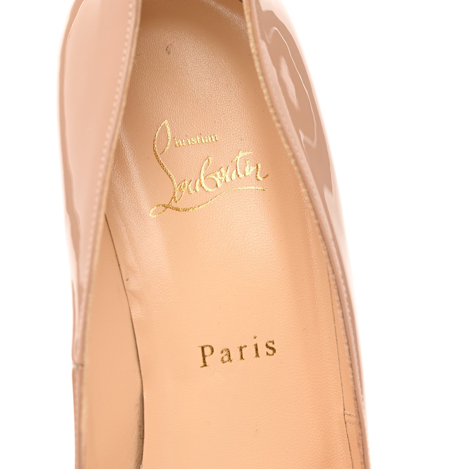 Christian Louboutin Patent Ron Ron Zeppa 80 Wedges 41 Nude 7 of 7
